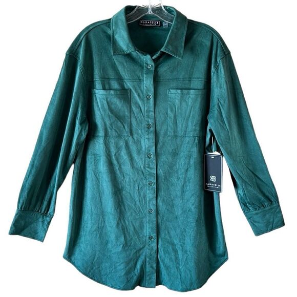 NEW Bagatelle Collection Dark Green Shirt - Picture 1 of 6